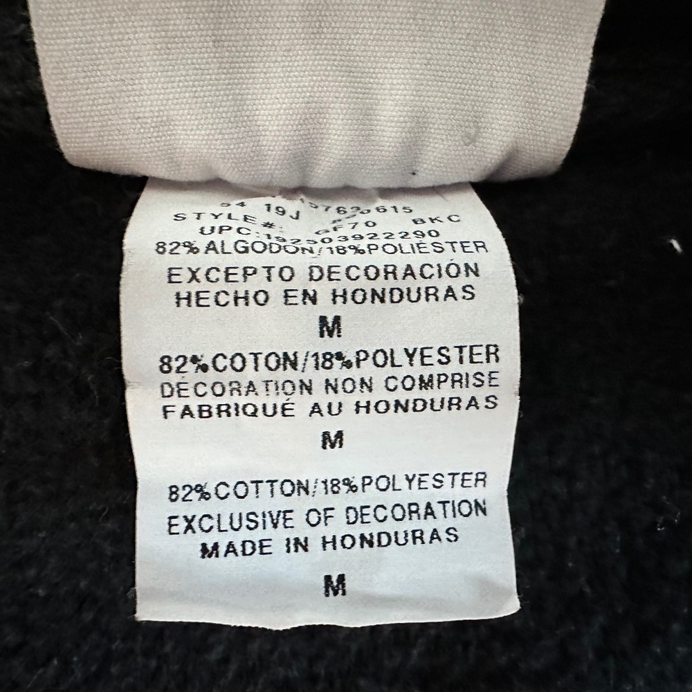 Champion Black Reverse Weave Crewneck Sweatshirt Spellout Logo MED Blue Pink - Picture 10 of 10